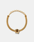 Wild Flower Choker Necklace - Gold
