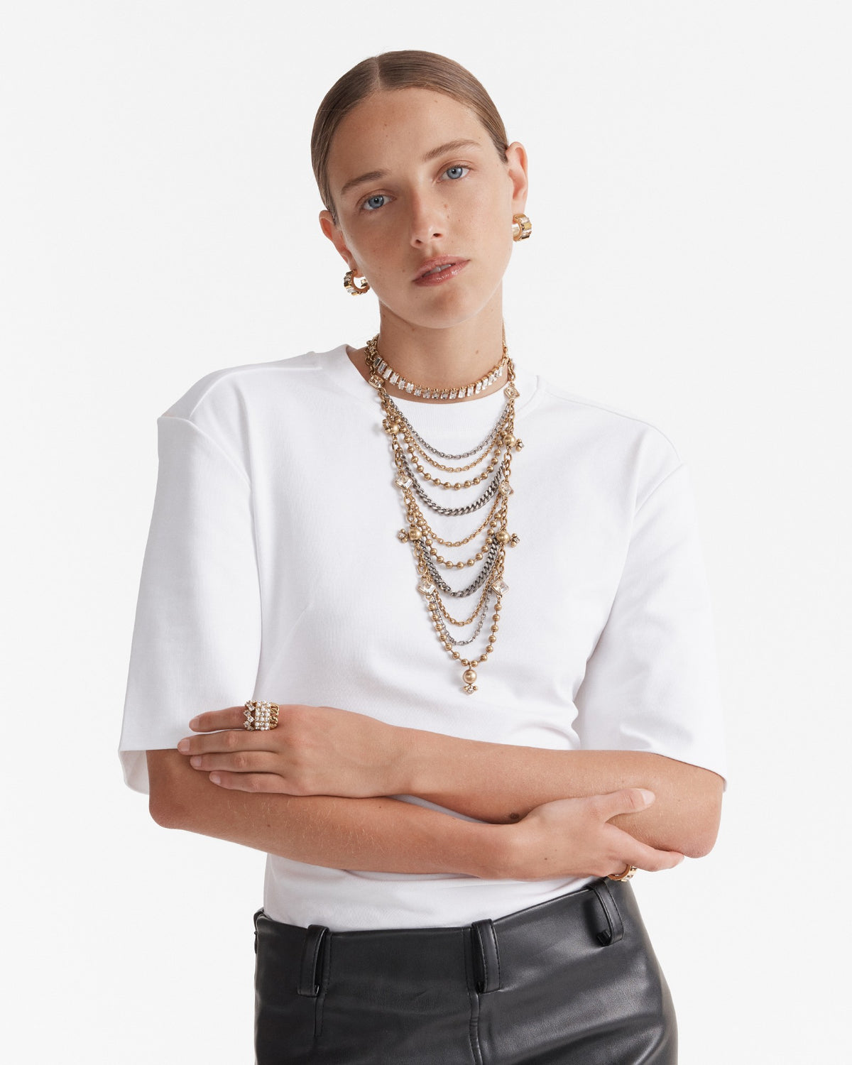 Descent Choker Necklace - Gold