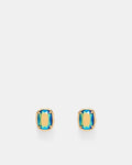Reflective Stud Earrings - Green