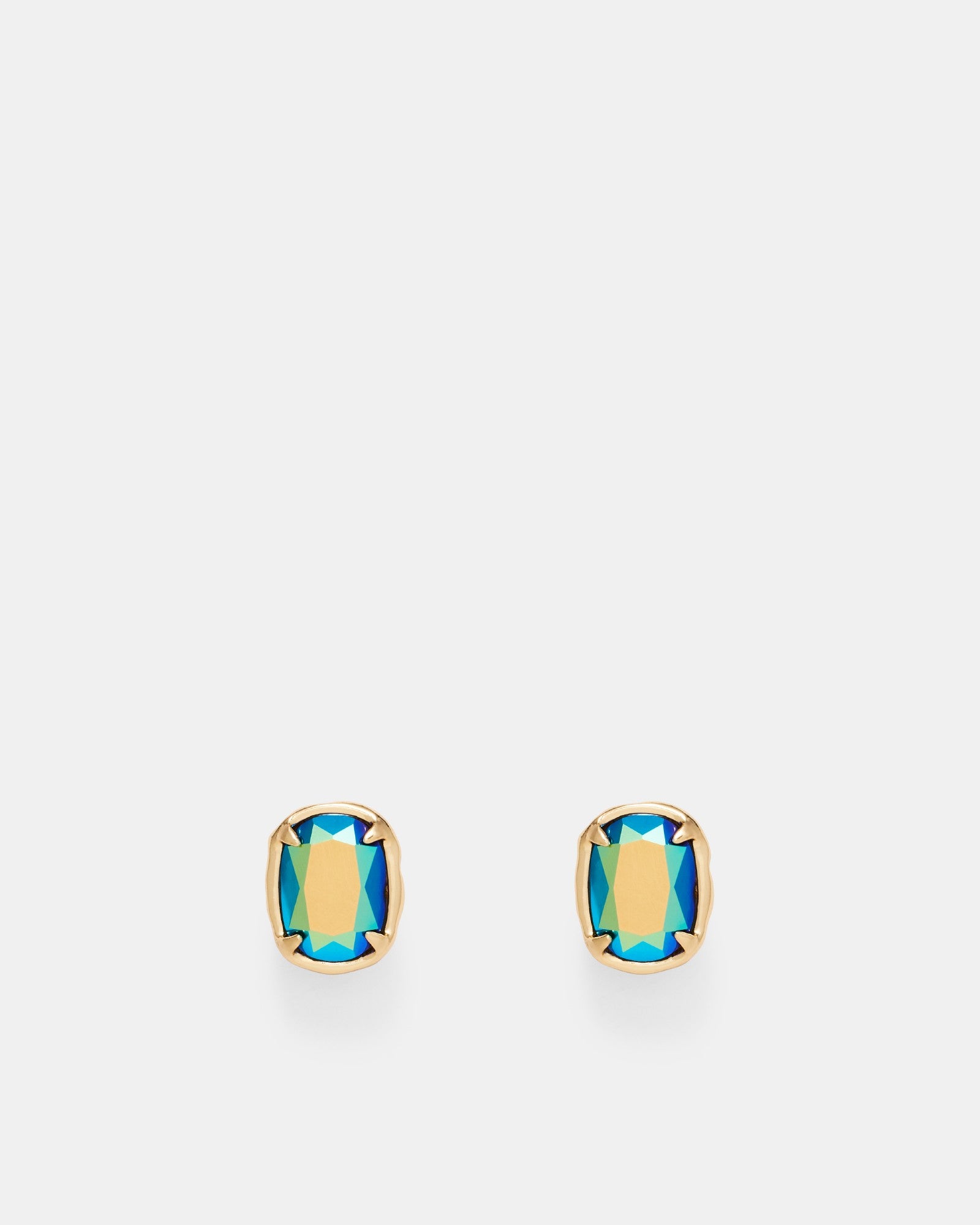 Reflective Stud Earrings - Green