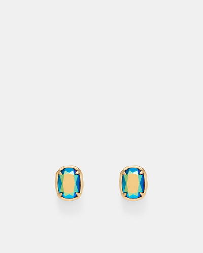 Reflective Stud Earrings - Green