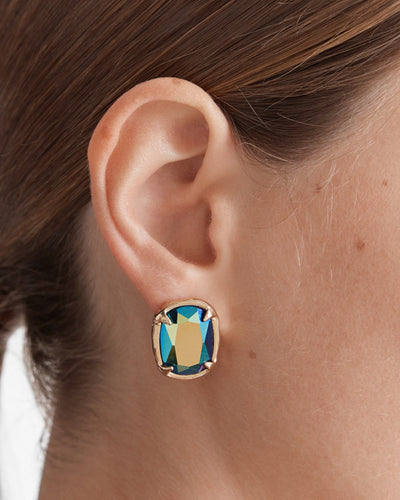 Reflective Stud Earrings - Green