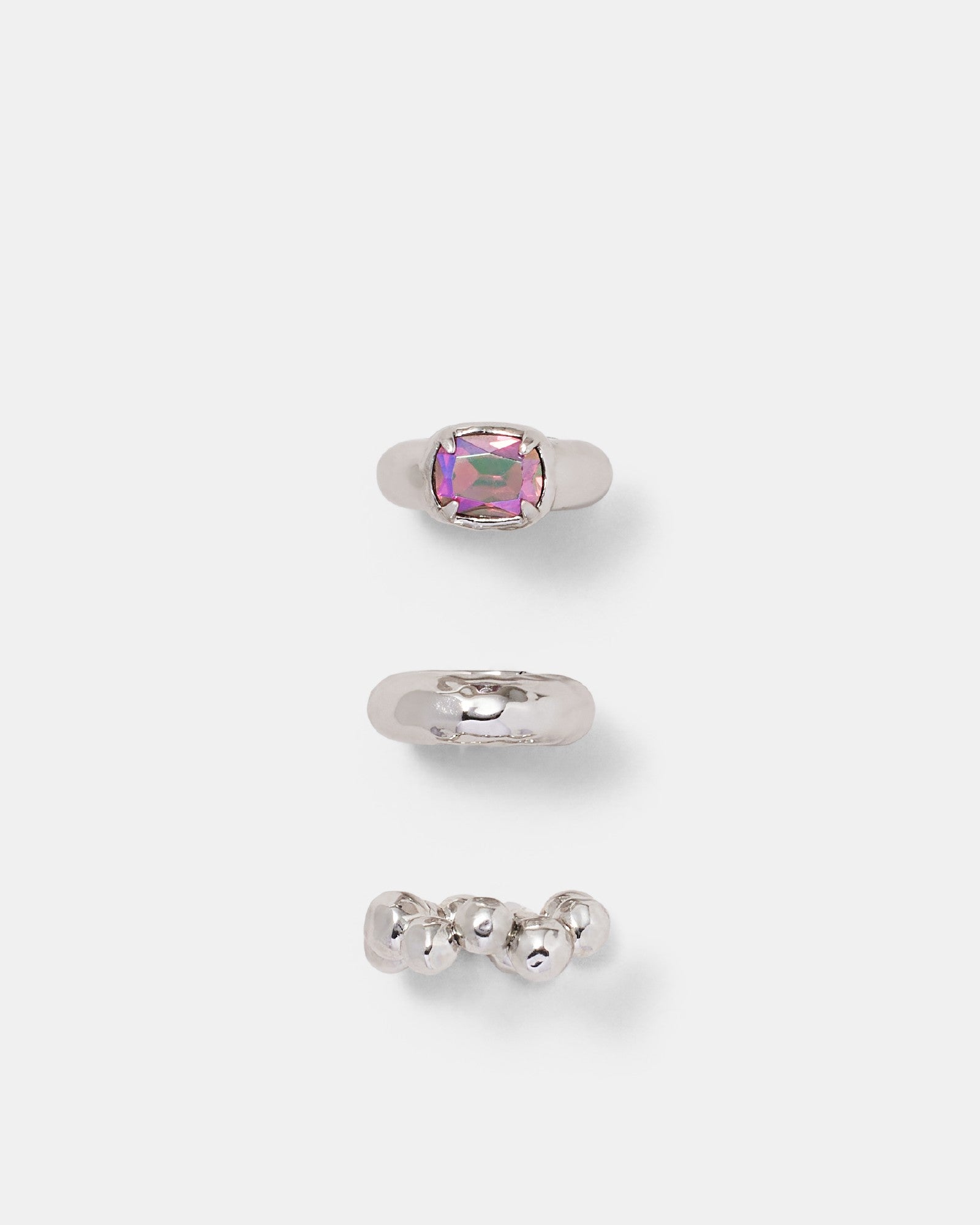 Reflective Ear Cuff Set - Electric Pink