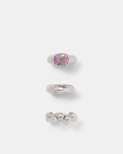 Reflective Ear Cuff Set - Electric Pink