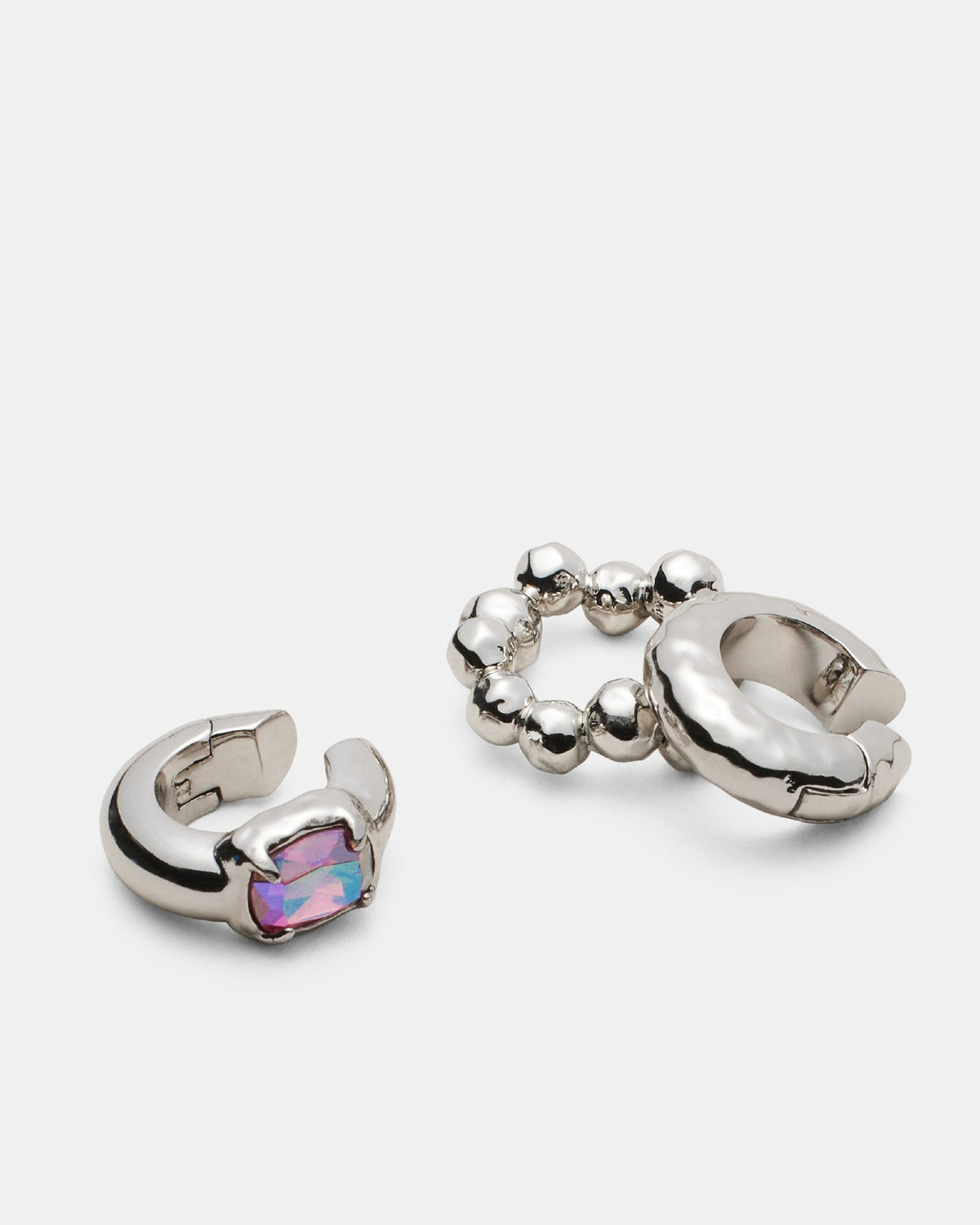 Reflective Ear Cuff Set - Electric Pink