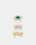 Reflective Ear Cuff Set - Green