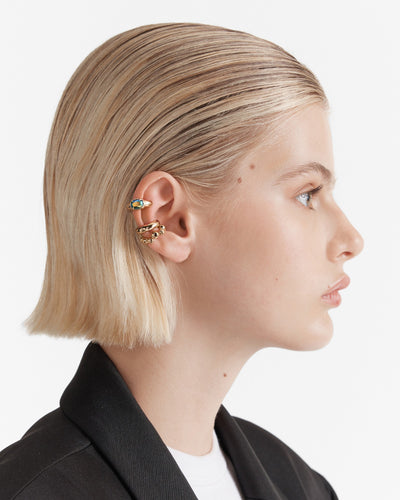 Reflective Ear Cuff Set - Green