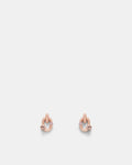 Found Link Stud Earrings - Rose Gold