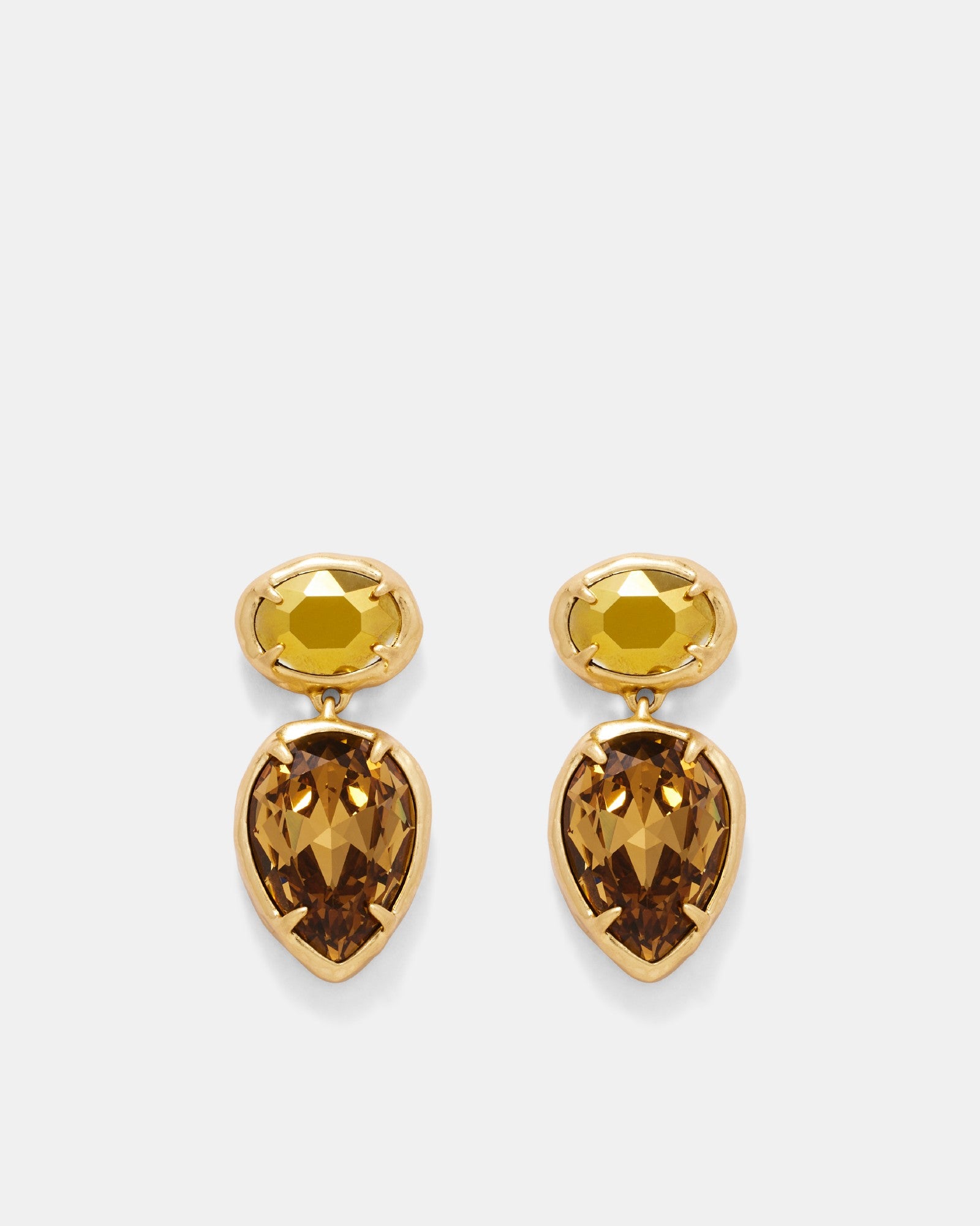Reflective Drop Earrings - Gold