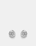 In A Knot Stud Earrings - Silver