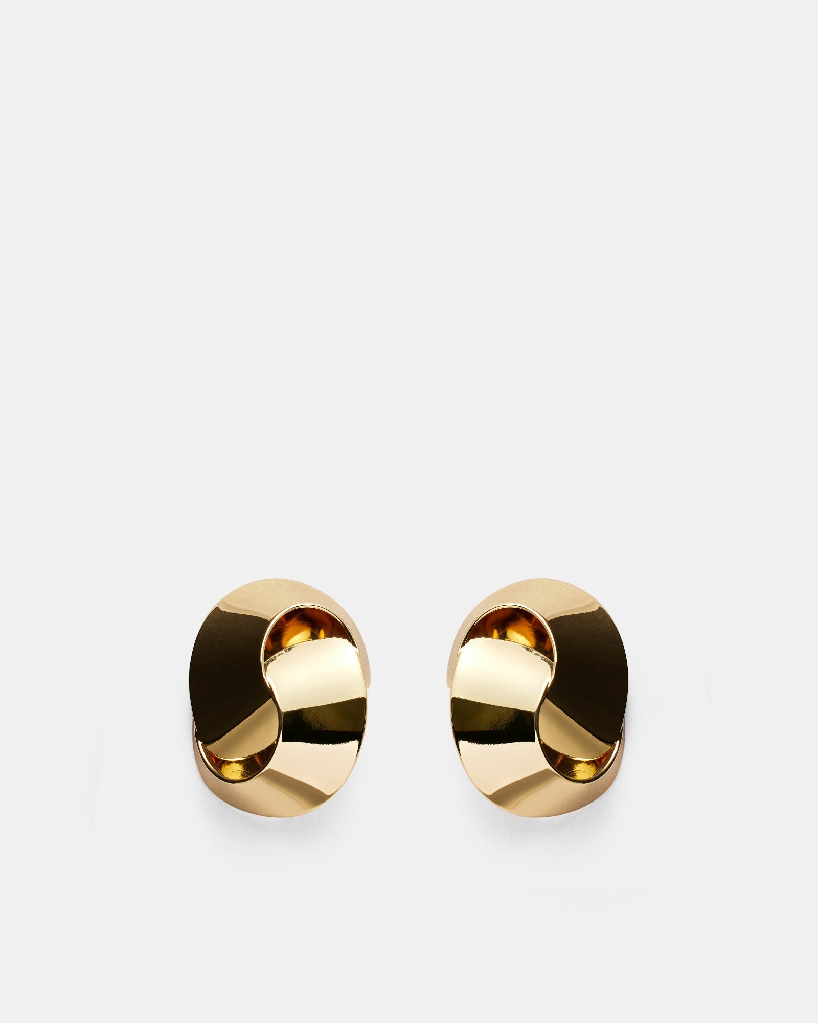 Swirl It Stud Earrings - Gold
