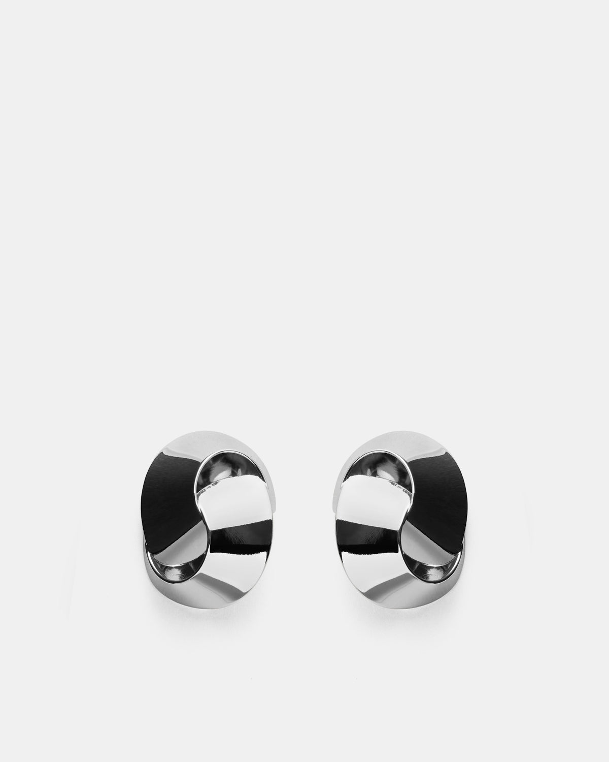 Swirl It Stud Earrings - Silver
