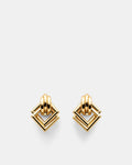 Square One Earrings - Gold