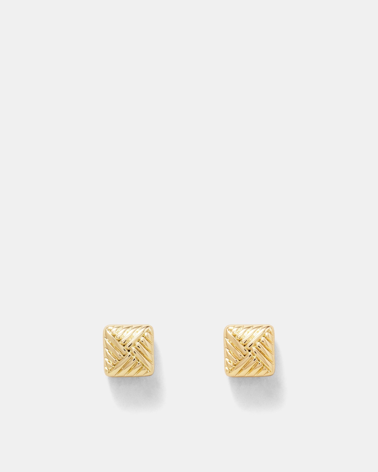 Weave Around Stud Earrings - Gold