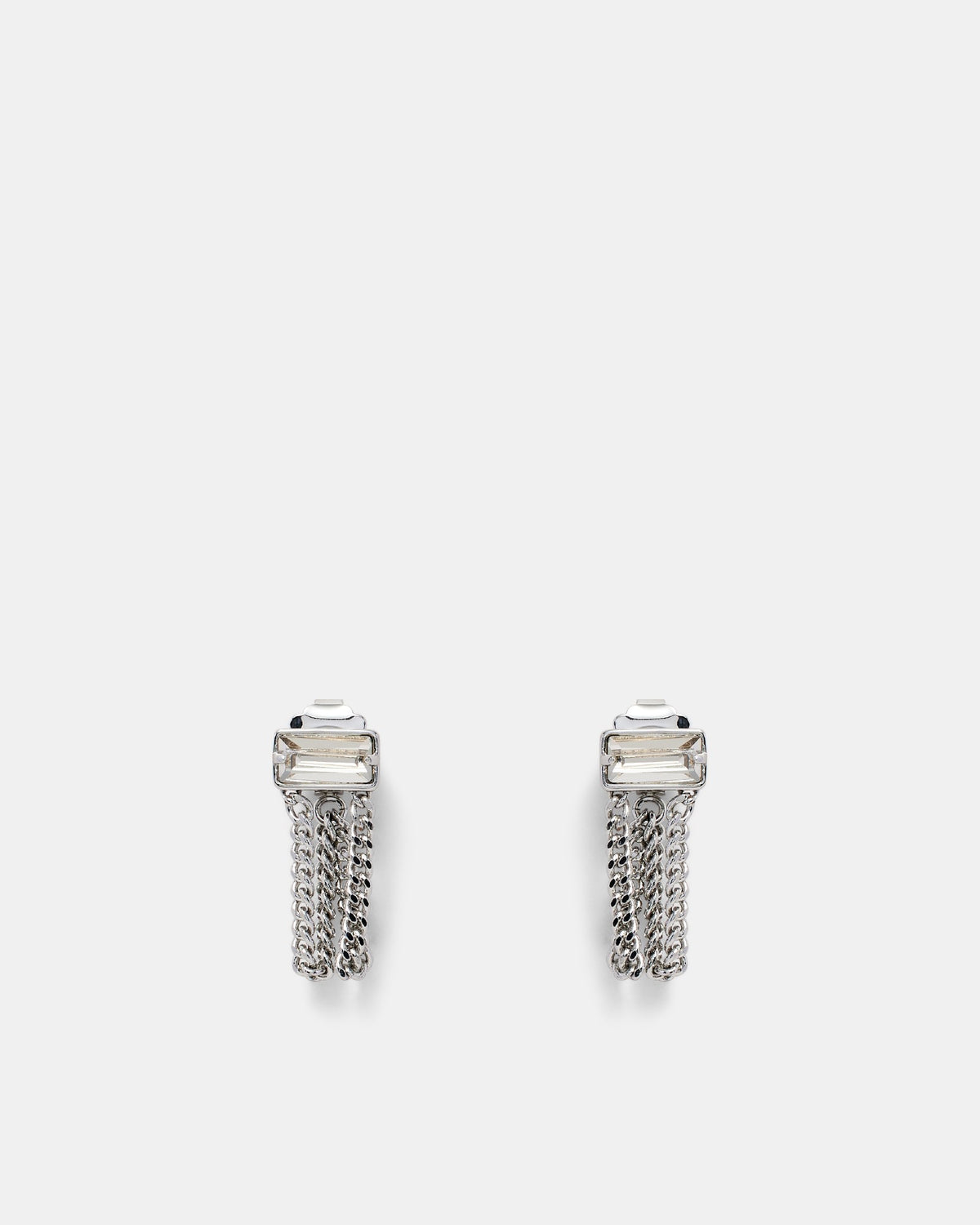 Descent Chain Earrings - Silver
