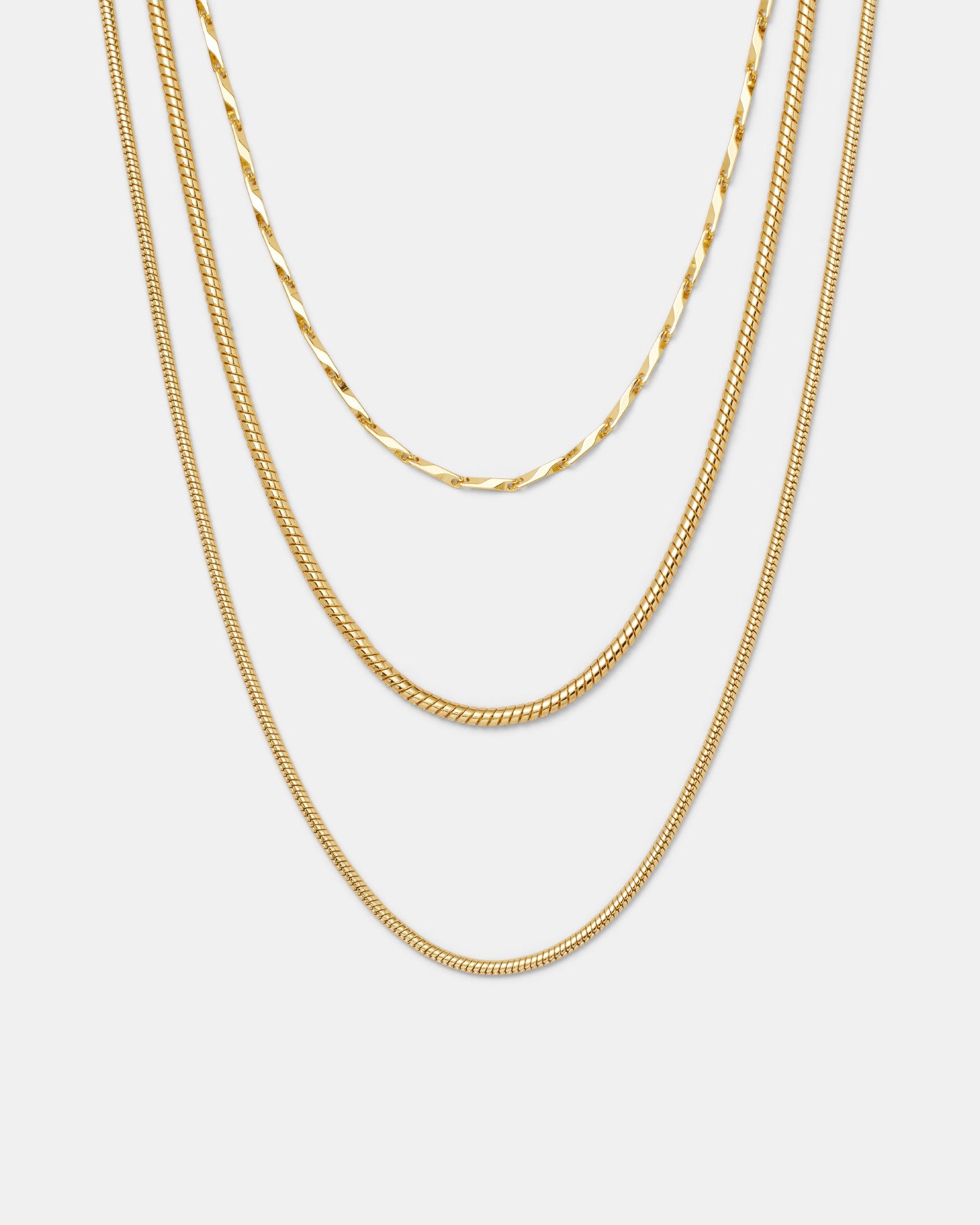 Serenno Trio Necklace - Gold