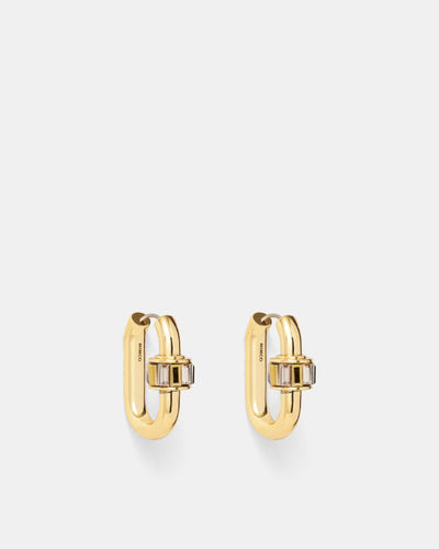 Descent Huggie Hoop Earrings - Gold