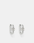 Descent Huggie Hoop Earrings - Silver