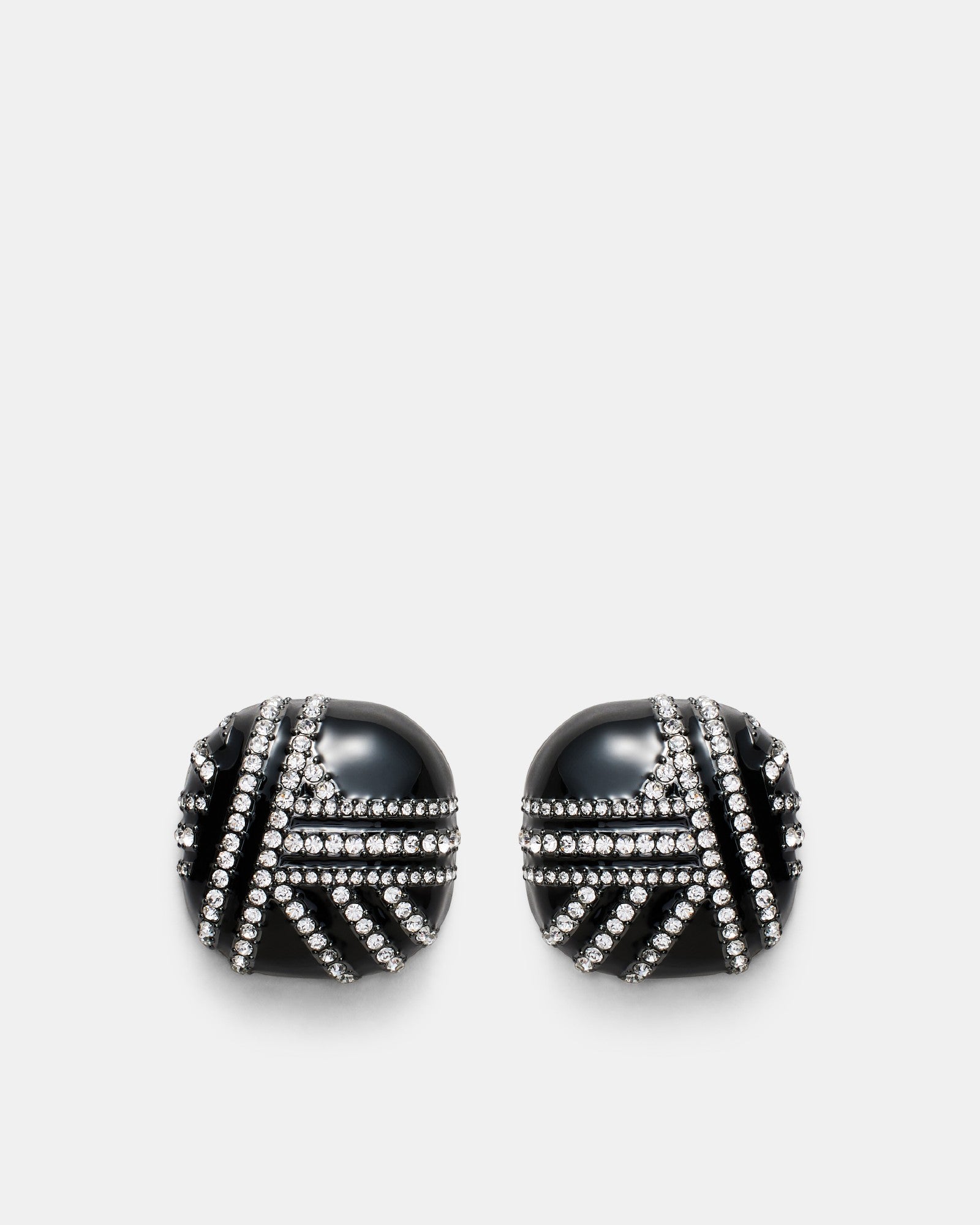 Coruscant Large Stud Earrings - Black White