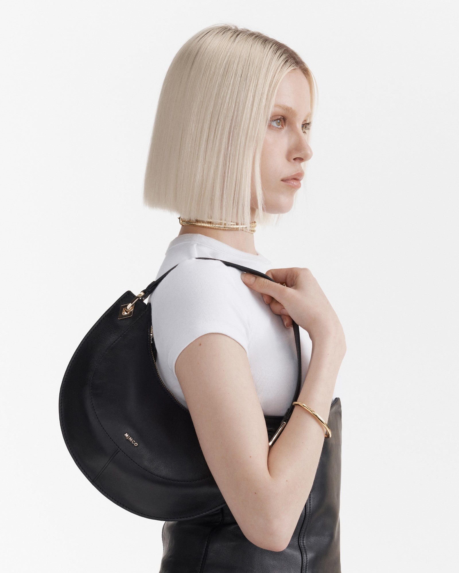 Dolly Shoulder Bag - Black Light Gold