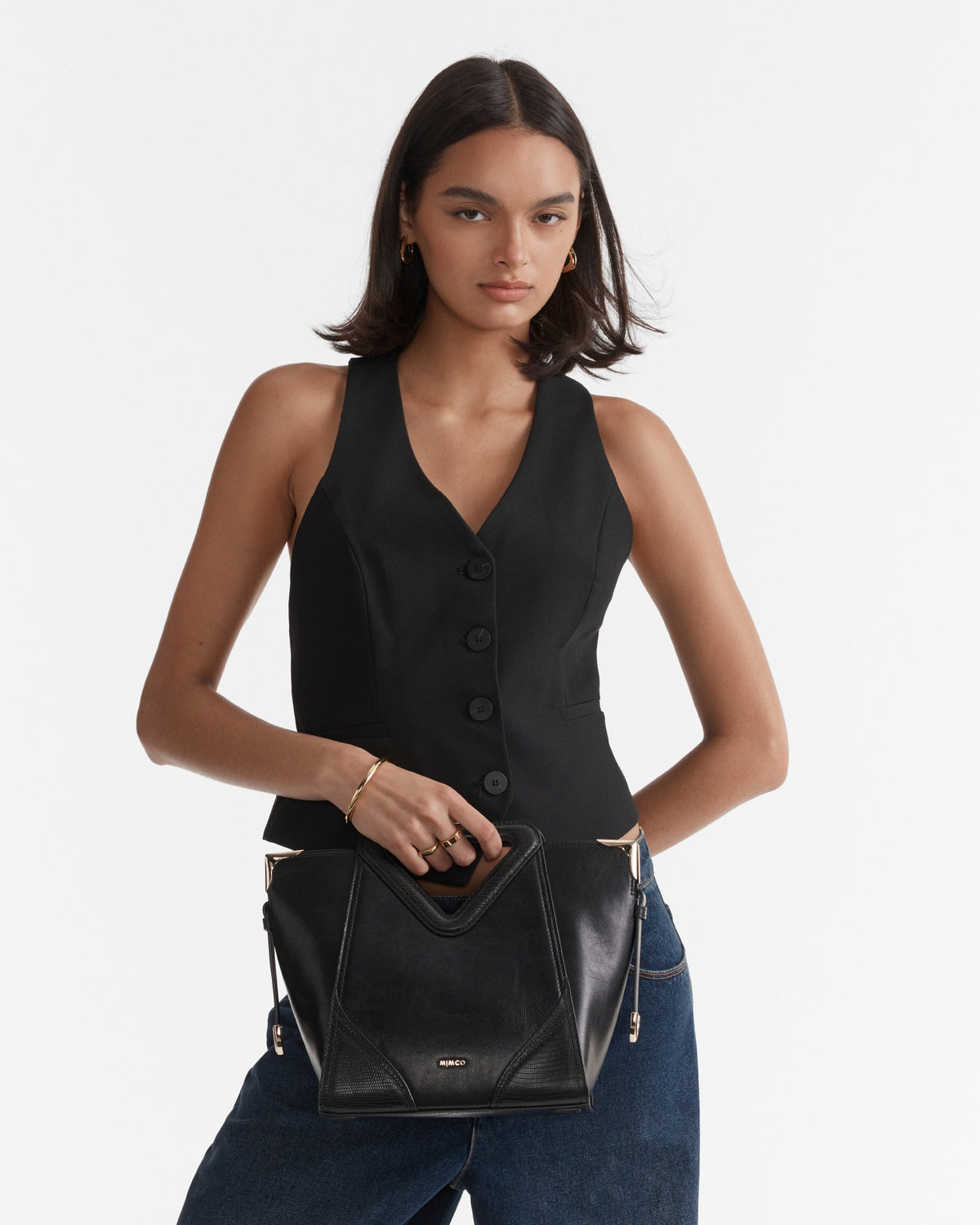 The Starwood Mini Tote Bag - Black Light Gold