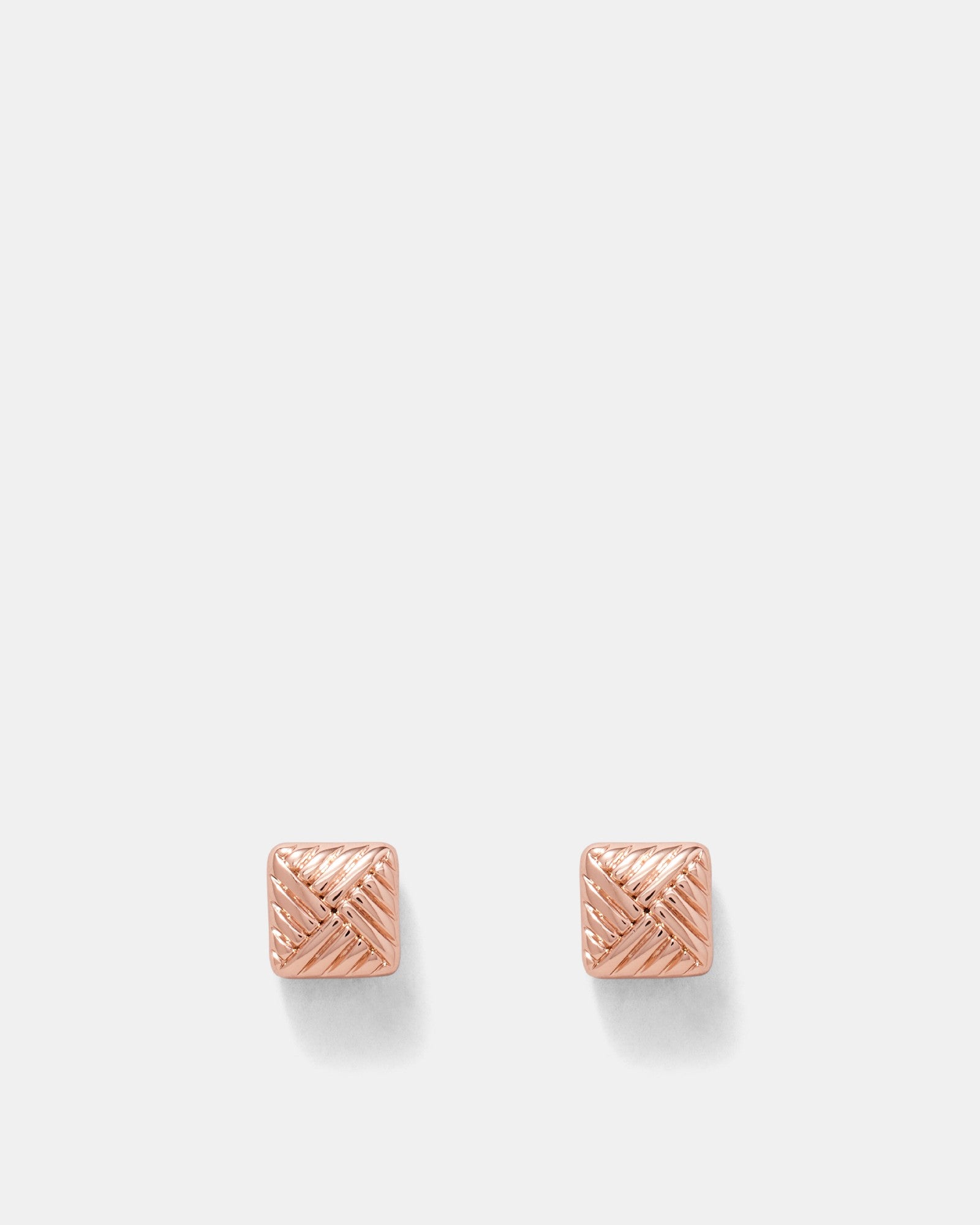 Weave Around Stud Earrings - Rose Gold