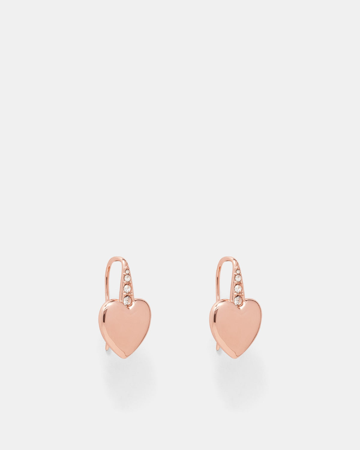 Heart Thread Earrings - Rose Gold