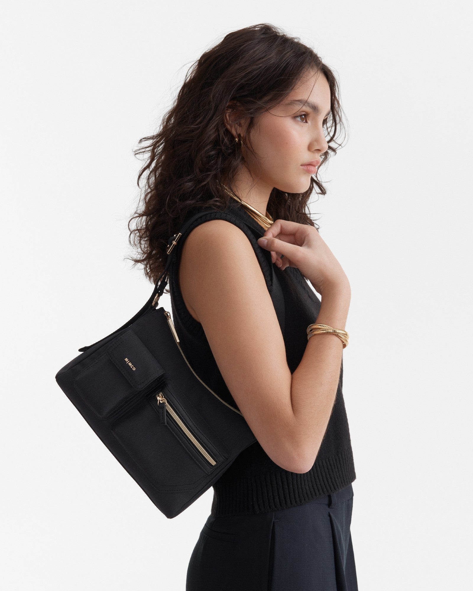 El Rey Shoulder Bag - Black Light Gold