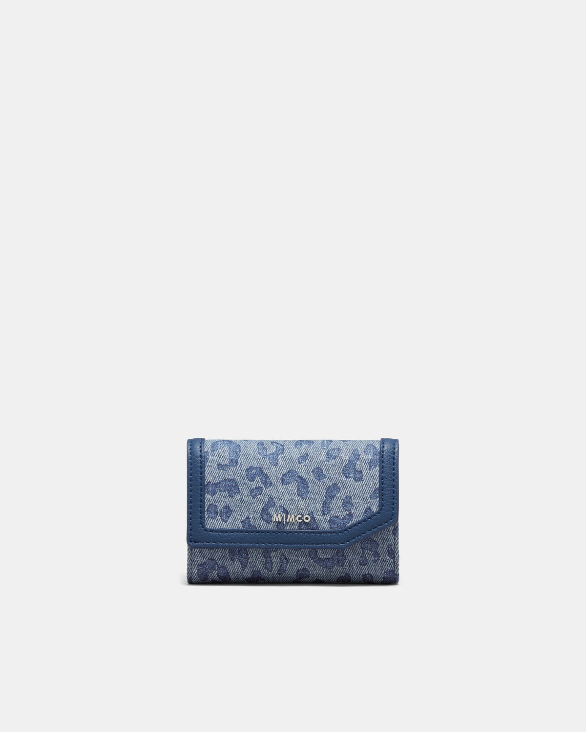 El Rey Wallet - Denim Leopard