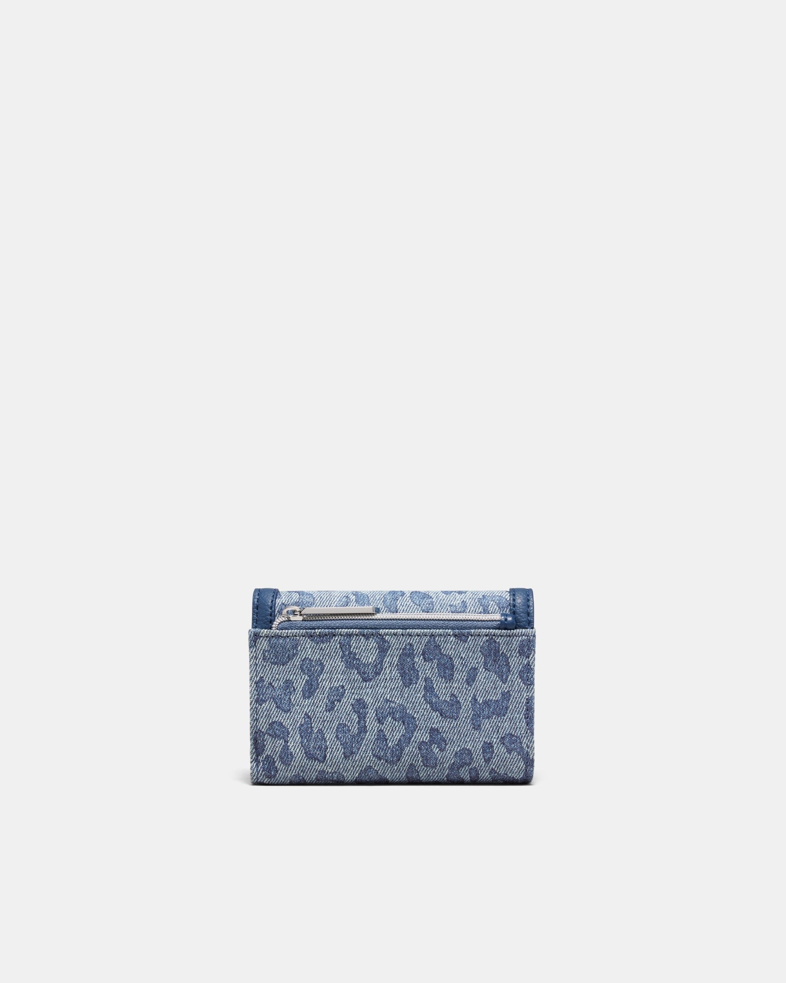El Rey Wallet - Denim Leopard