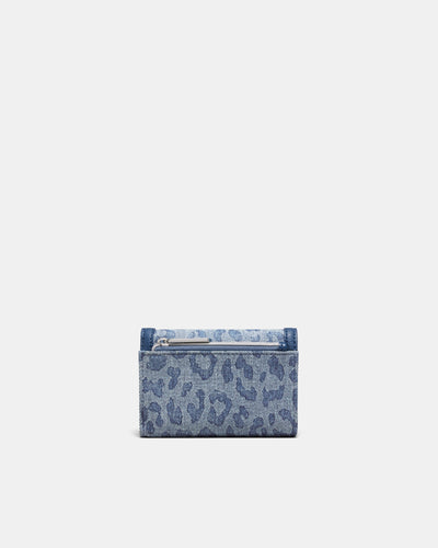 El Rey Wallet - Denim Leopard