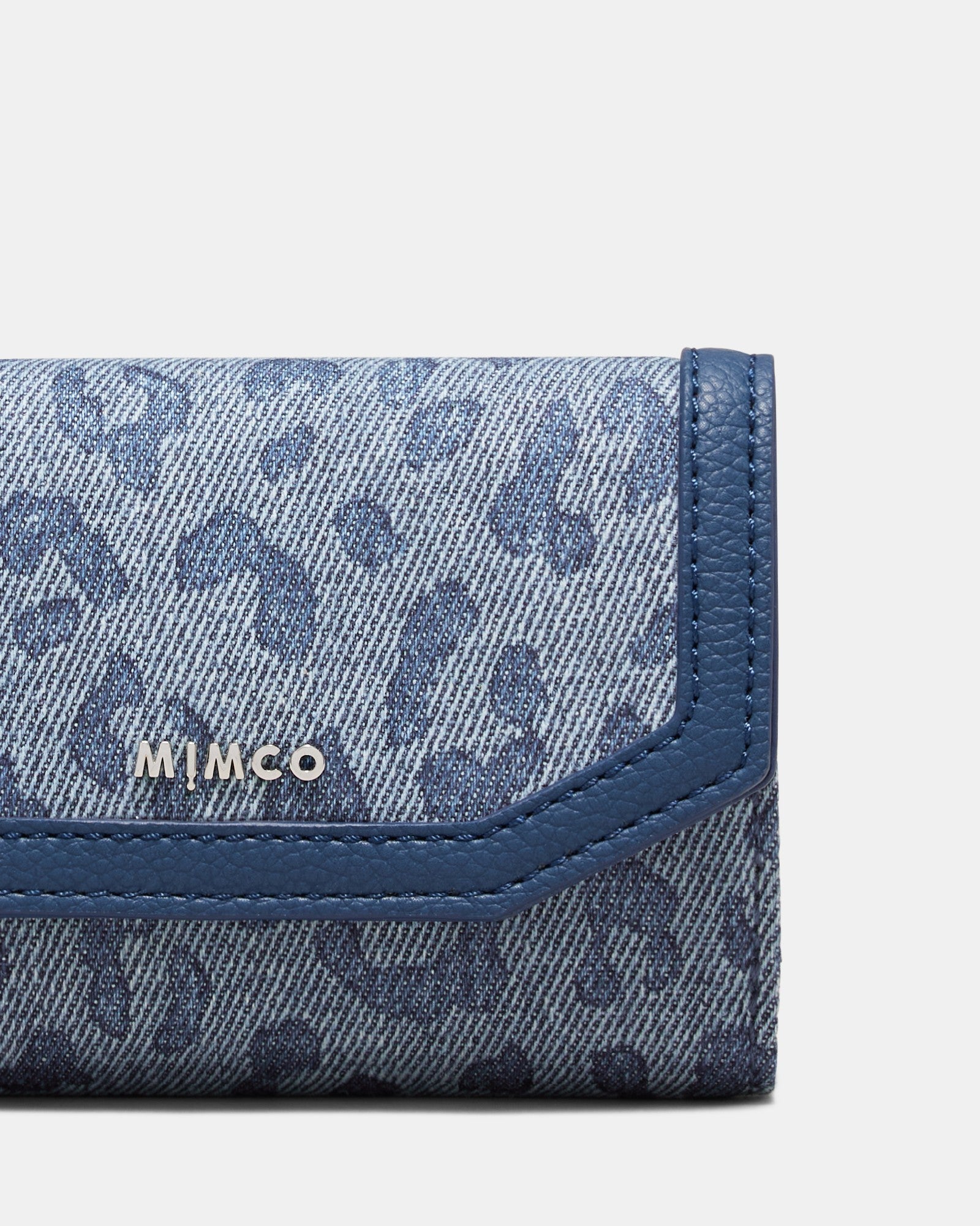 El Rey Wallet - Denim Leopard