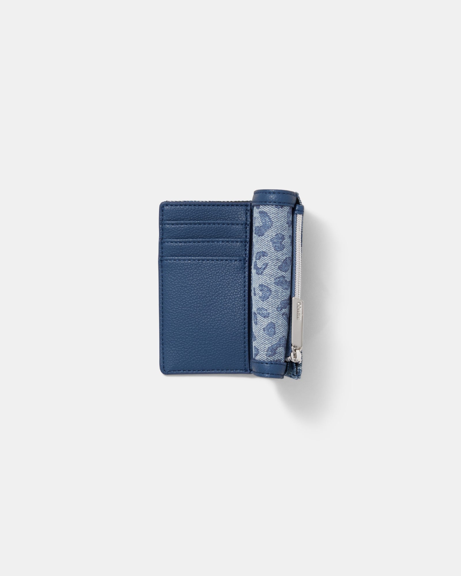 El Rey Wallet - Denim Leopard