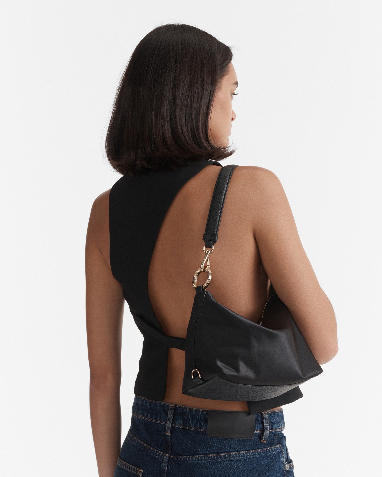 Melrose Shoulder Bag - Black Light Gold