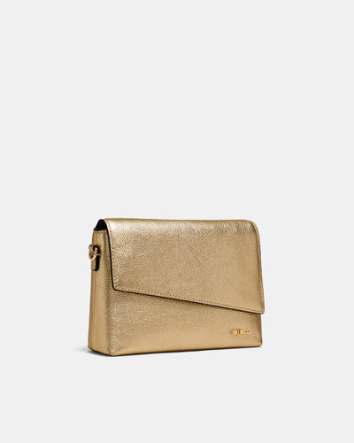 Drift Flapover Shoulder Bag - Light Gold