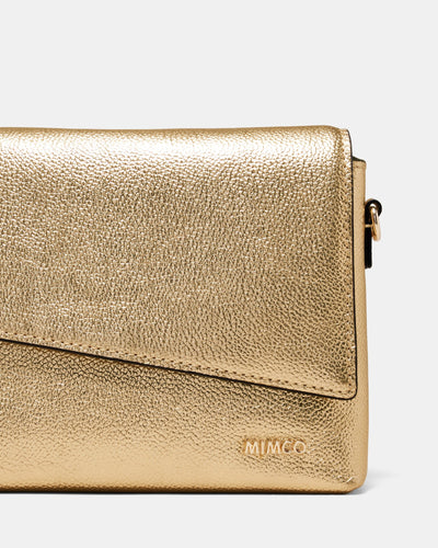 Drift Flapover Shoulder Bag - Light Gold