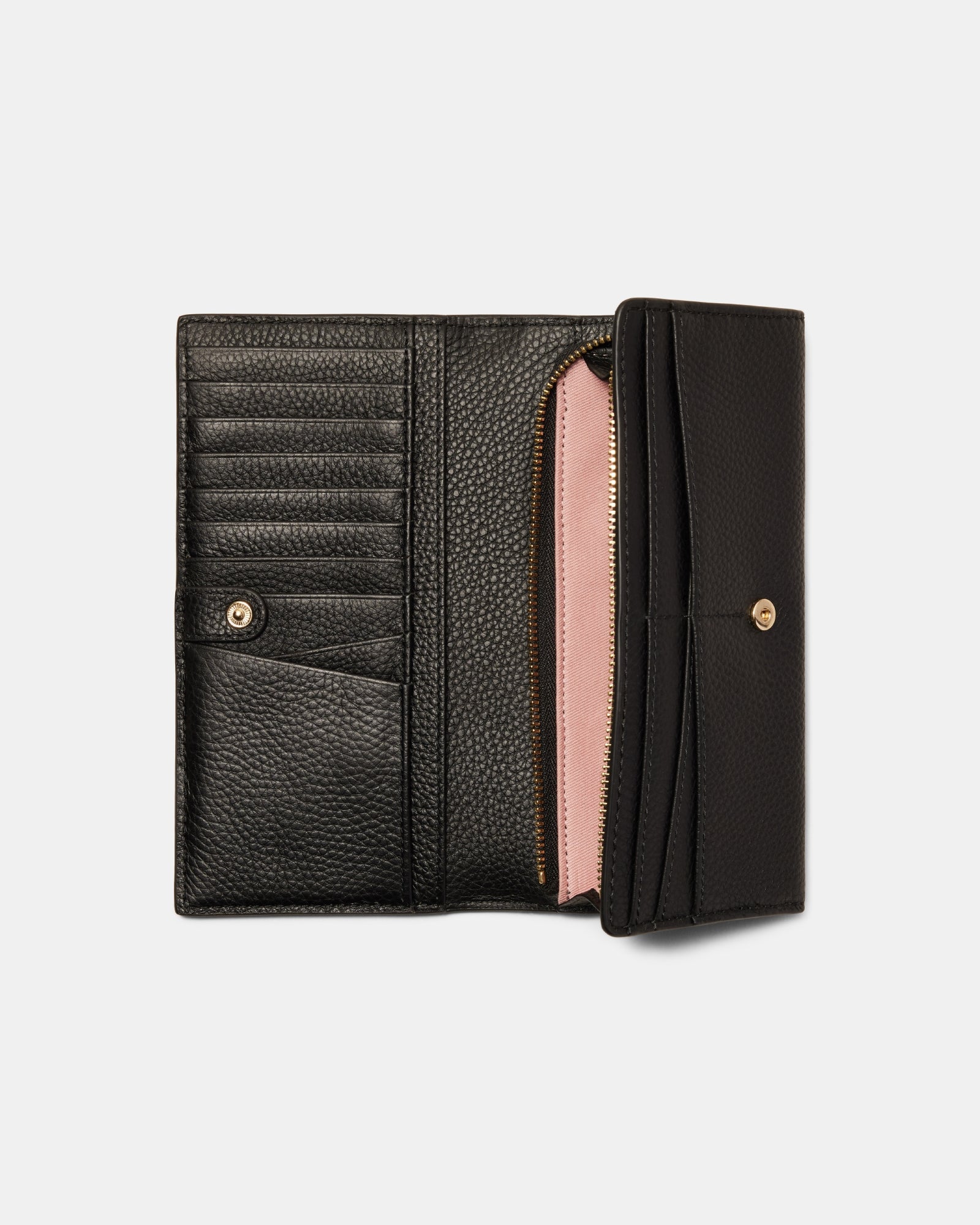 Drift Large Zip Wallet - Black Light Gold