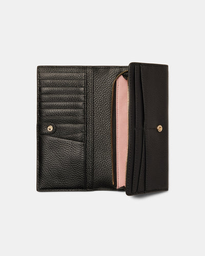 Drift Large Zip Wallet - Black Light Gold