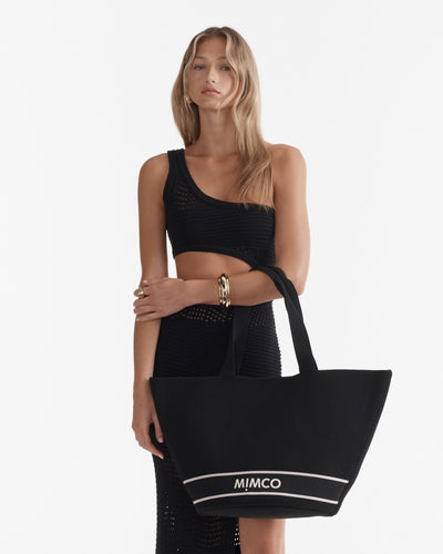 Blondie Basket Tote Bag - Black