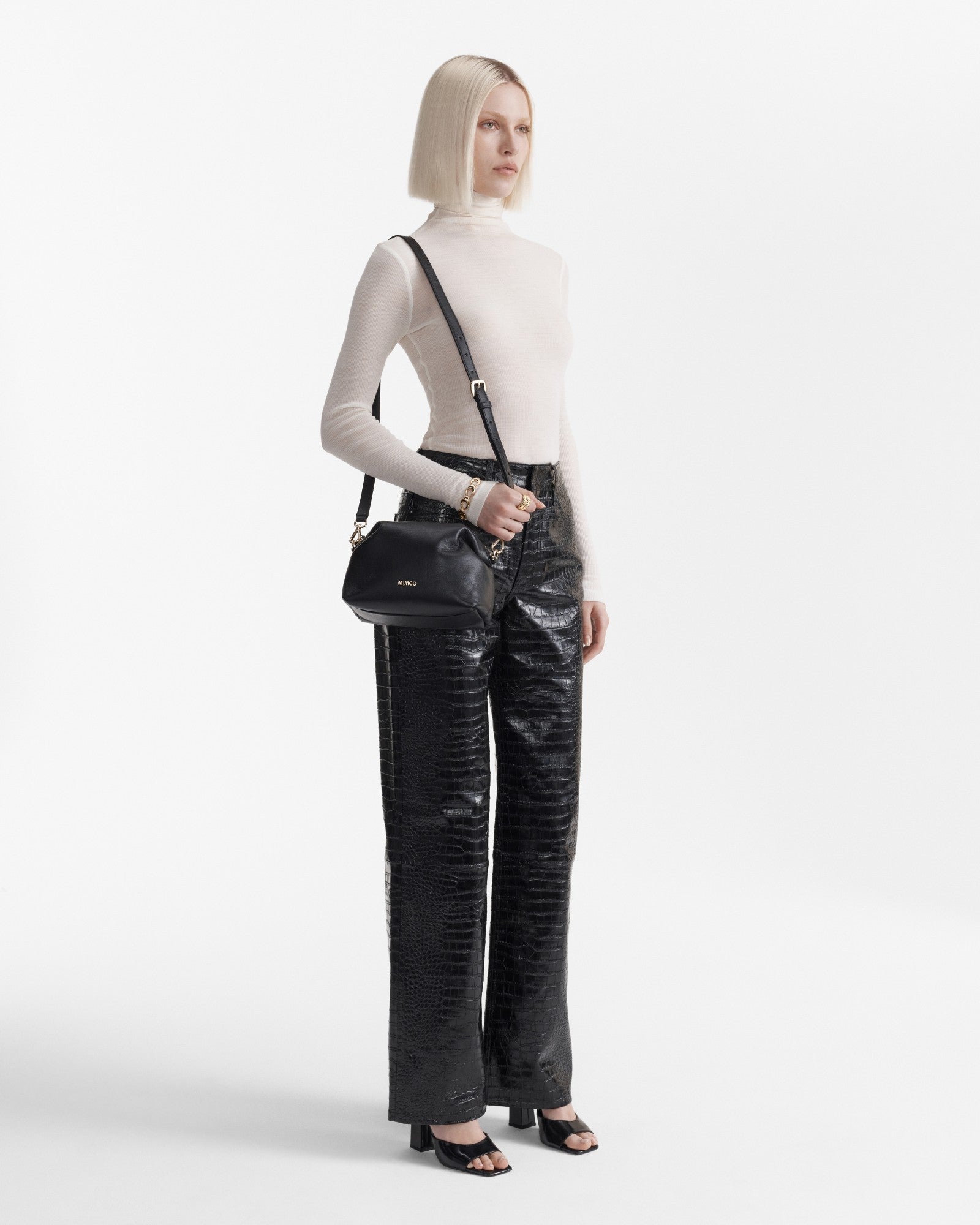 Prahran Crossbody Bag - Black Light Gold