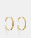 Cool Cat Large Hoop Earrings - Gold
