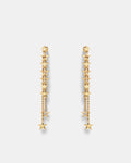 Atomic Long Drop Earrings - Gold