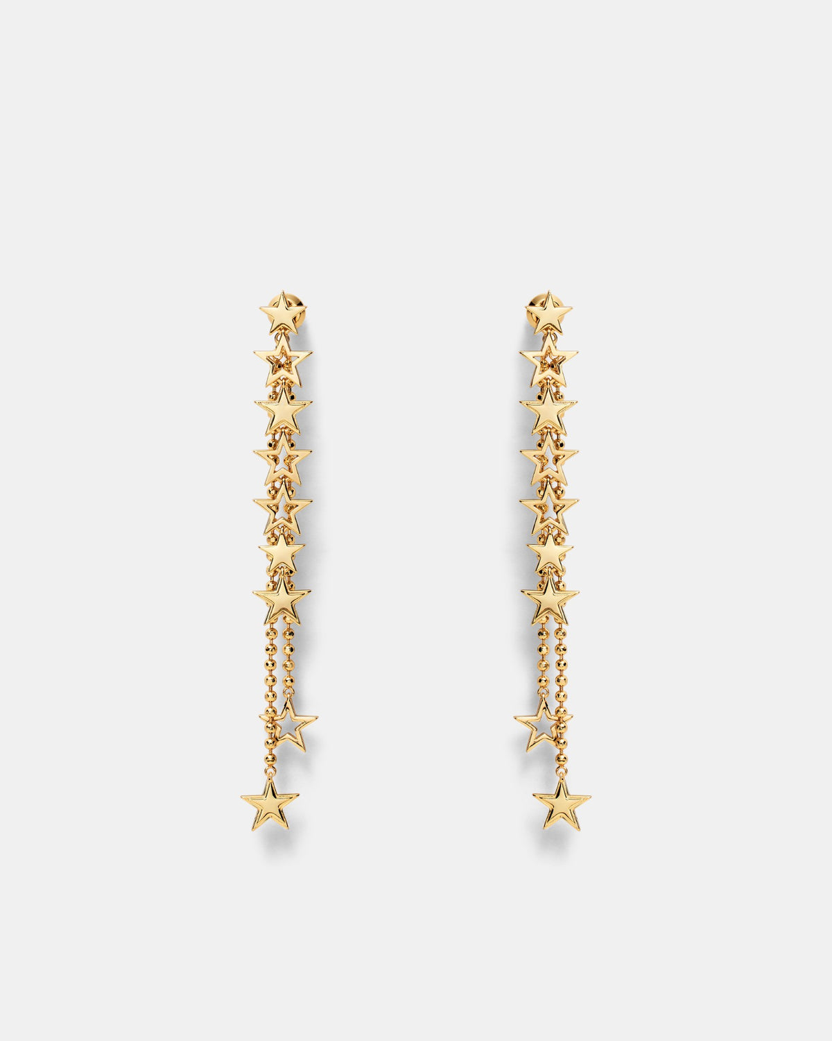 Atomic Long Drop Earrings - Gold