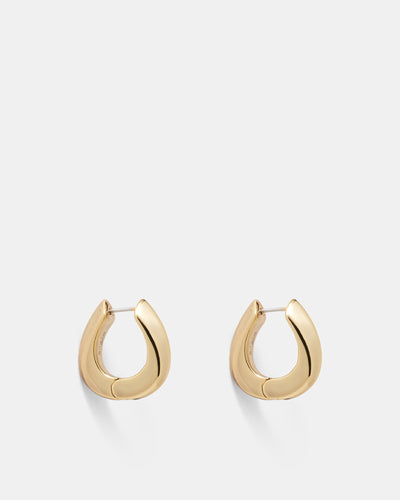 Cool Cat Hoop Earrings - Gold