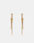 Knot Me Drop Earrings - Gold