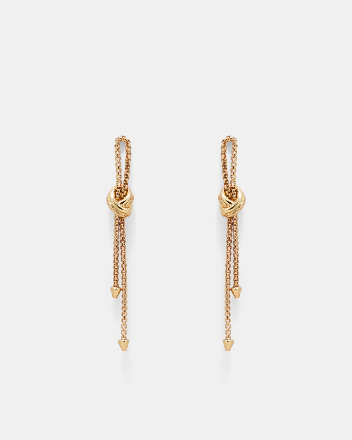 Knot Me Drop Earrings - Gold