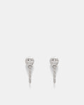 Star Struck Chain Stud Earrings - Silver