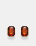 On The Rocks Large Stud Earrings - Cognac