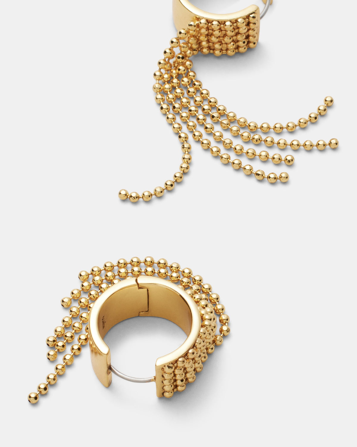 Call Me Fringe Hoop Earrings - Gold