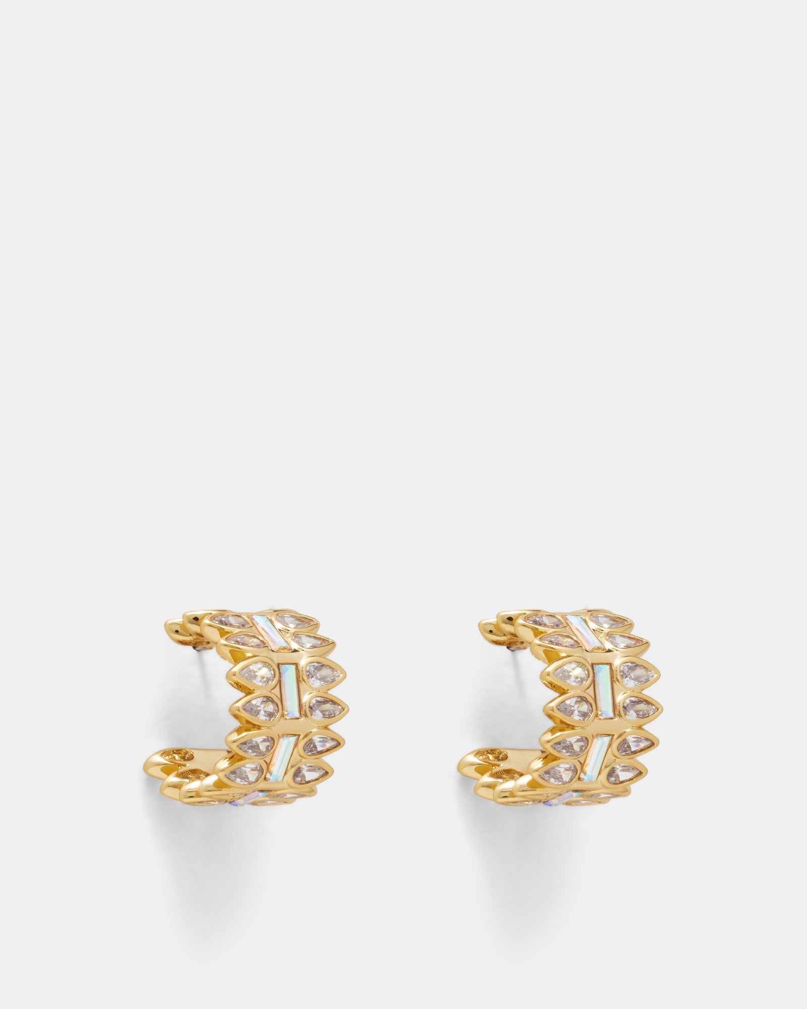 Hanging On Hoop Earrings - Clear